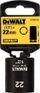 Soket goditës DeWALT DT7531, 13mm, 1/2", 38mm, i zi