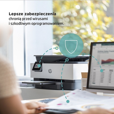 Printer multifunksional HP OfficeJet Pro 9012e, Inkjet termal, i zi