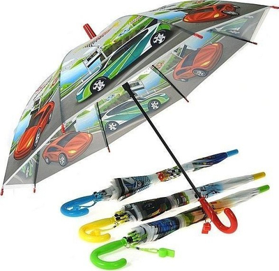 Çadër fëmijësh për djem, 66 cm, automatike, shumëngjyrëshe