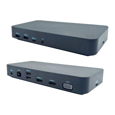 Докинг станица i-tec USB 3.0 USB-C Thunderbolt, 3 видео порти, Power Delivery 65W, црна