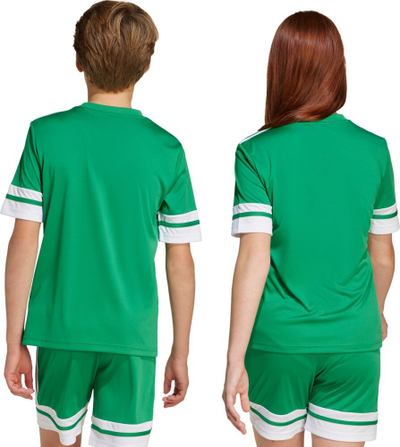 Bluzë sportive për kalamaj adidas Squadra 25 Jr, poliester, me teknologji Aeroready, e bardhë