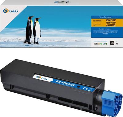 Toneri G&amp;G Compatible OKI 45807101 45807102 45807103, mono, 3000 faqe, i zi