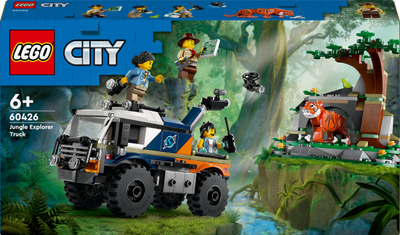 Lodër LEGO City Jungle Explorer Truck 60426, set për me ndërtu, 6+, shumëngjyrëshe