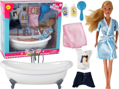 Kukull me vaskë Leantoys Bathroom Doll, me gjoja, bjonde