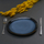 Set pjatash ovale Heinner Serenity, 4 copë, 28 cm, qeramike, blu e zezë