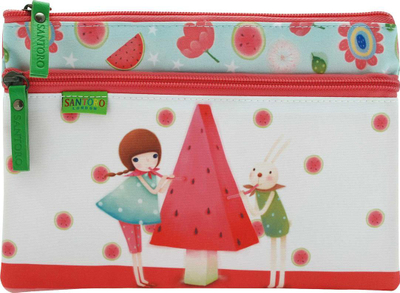 Çantë aksesorësh Santoro Kori Kumi The Juice Tree, me dy zinxhirë, 22 x 15 cm, shumëngjyrëshe