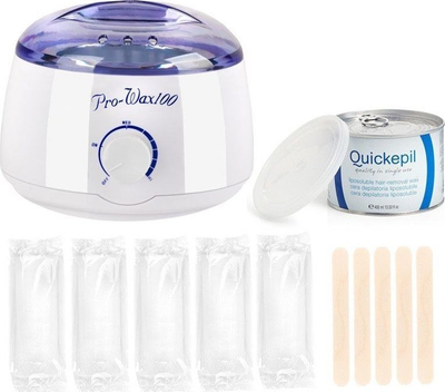 Set depilimi Activeshop Pro-Wax100, 100W, ngrohës dylli, i bardhë