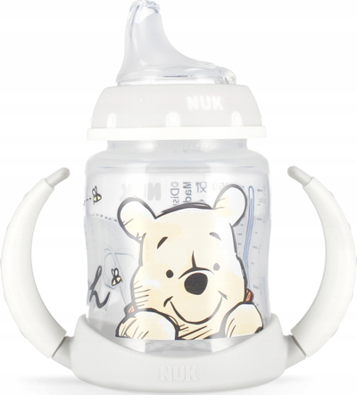 Biberon trajnues NUK First Choice Learner, 150 ml, 6–18 muejsh, gri