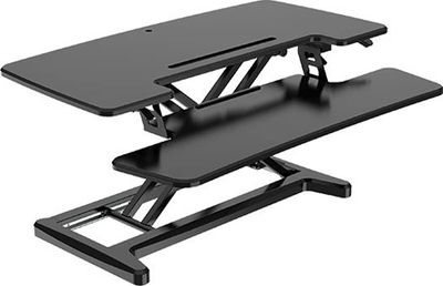 Platformë tavoline BakkerElkhuizen Sit Stand Desk Riser 2, e rregullueshme, e zezë