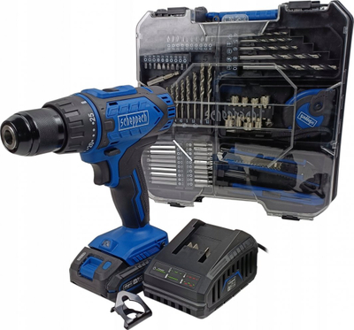 Stërvitëse vidhosëse pa kabllo Scheppach C-DTB74/1-X, 20V, bateri 2Ah, blu e zezë
