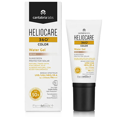 Krem dielli Heliocare 360 Colour Water Gel SPF50+, për fytyrë, për lëkurë të thatë dhe të ndjeshme