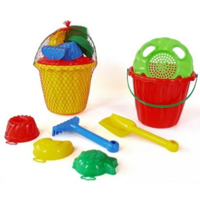 Set lodrash me rërë Kaja Sand Set, me kovë dhe forma, shumëngjyrëshe