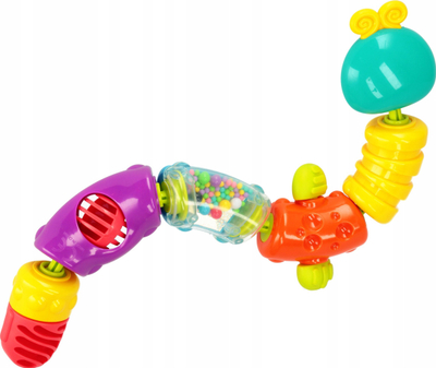Lodër gringrinë Bam Bam Caterpillar Rainbow, për foshnja, shumëngjyrëshe