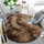 Tapet rrumbullak Strado Ombre, 80x80 cm, poliester Shaggy, kafe ombre