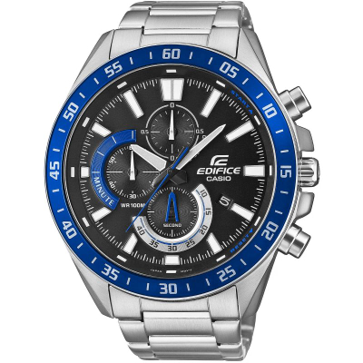 Машки часовник Casio Edifice EFV-620D-1A2VUEF, хронограф, не’рѓосувачки челик, сребрена боја