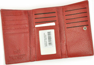 Portofol për goca Lorenti Red Premium, lëkurë natyrale, RFID, i kuq
