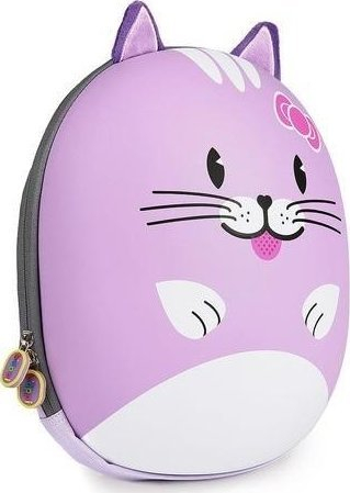 Ранец за деца Boppi Tiny Trekker, 4L, со сигурносна врвца, виолетов со маче