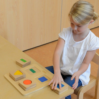 Lodër druri Masterkidz Shapes and Colors, shumëngjyrëshe