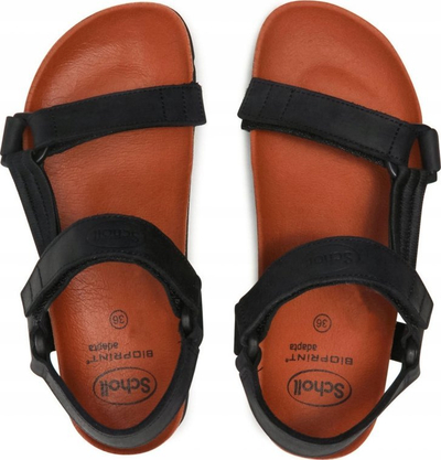 Sandale SCHOLL Heaven Ad F23009, lëkurë nubuck, të zeza