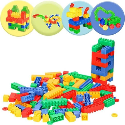 Set Lets Play blloqe ndërtimi për kalamaj, 138 copa, shumëngjyrësh