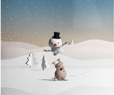 Dekoratë Krishtlindjesh Hoptimist Snowman, figurë me sustë, e bardhë