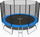 Trampolinë Funfit Garden me rrjetë të jashtme, 12ft, 374 cm, 180 cm, 150 kg
