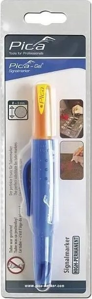 Marker permanent Pica GEL, për sipërfaqe të ndryshme, deri në 1000°C, i verdhë
