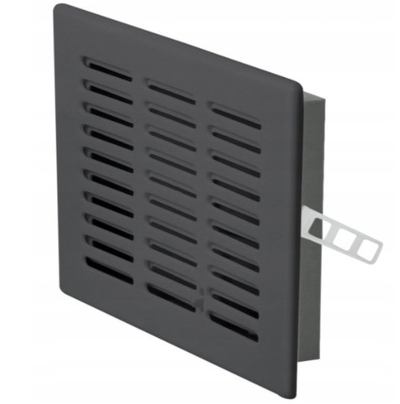 Grilë ventilimi Awenta T03BR Eco, 14x14 cm, plastike ABS, grafit