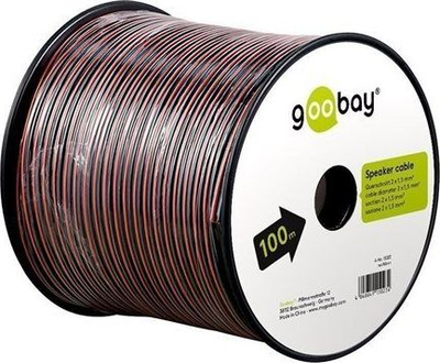 Kabllo folësh Goobay 15023, 2 x 1.5mm², 100m, transparente