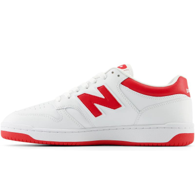Atlete New Balance BB480LTR, lëkurë, taban OrthoLite, të bardha