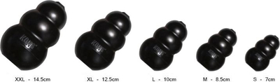 Lodër për qen KONG Extreme Medium, 8cm, gome shumë e fortë, e zezë