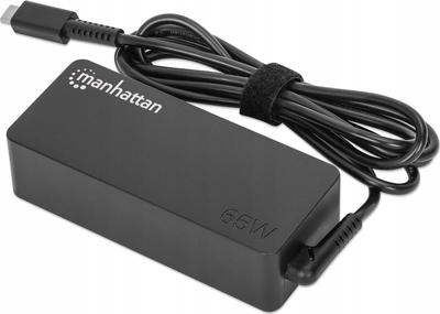 Полнач за лаптоп Manhattan USB C Power Delivery, 65W, излез Type C, бел