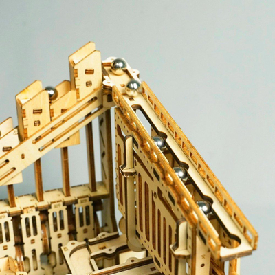 Puzzle druri ROKR Marble Squad, model mekanik 3D, për mosha 14+, ngjyrë dru natyrale