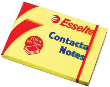 Bllok shënimesh vetëngjitës Esselte Contacta, 75x75mm, 100 fletë, me ngjyra të ndryshme