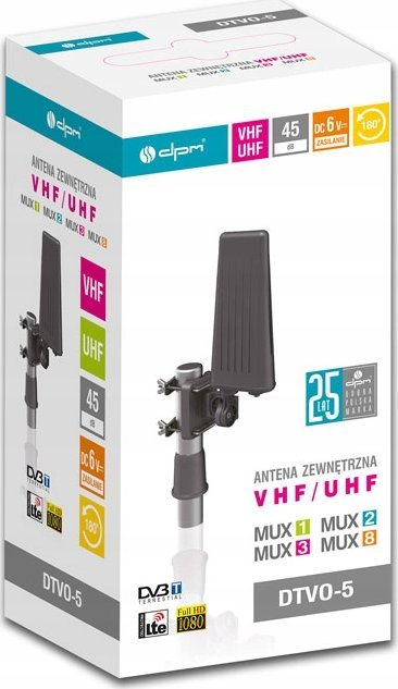 Antena TV DPM DTVO5, jashtme, DVB T VHF UHF, me filtër LTE 45 dB