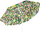Çadër plazhi Garden Parasol MIX Fruit, 160 cm, poliester, shumëngjyrëshe