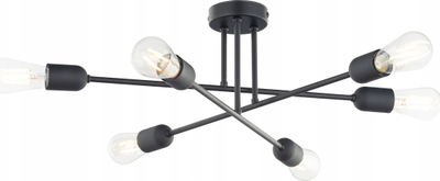 Llambë tavanore TK Lighting Vista 6672, 6xE27, 60x60cm, e zezë