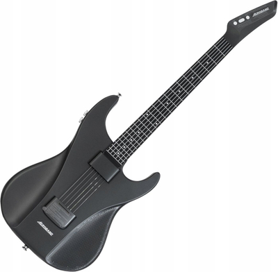 Kitarra inteligjente AeroBand, me boksi të integruar, fretboard që çahet, e zezë
