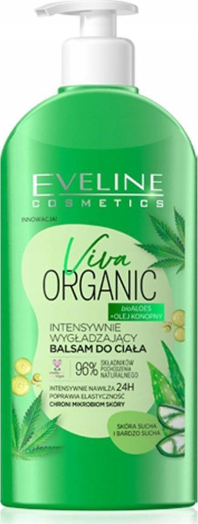 Balsam trupi Eveline Viva Organic Bio Aloe, për lëkurë të thatë, shumë i mirë për hidratim