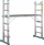 Skelë mobile alumini Drabex RD100, lartësi pune 2.92 m, mban deri 150 kg, ngjyrë argjendt