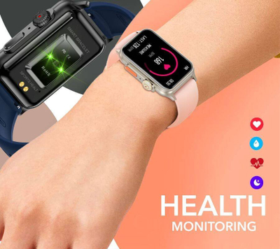 Smartwatch Rubicon SMARUB220, Bluetooth, matje shëndeti, blu e errët, set 2 copë
