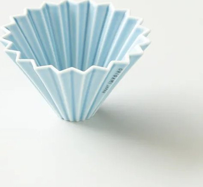 Дрипер за кафе Origami S, порцелан, за 1 2 шолји, мат сина
