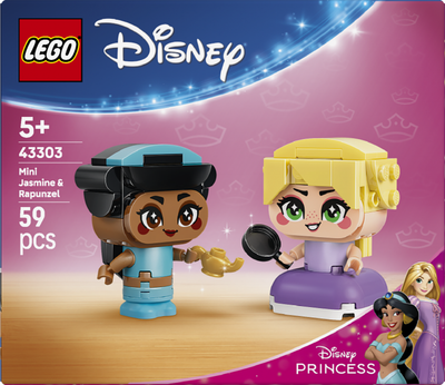 Lodër LEGO Mini Jasmine dhe Rapunzel 43303, set figurash, për fëmijë