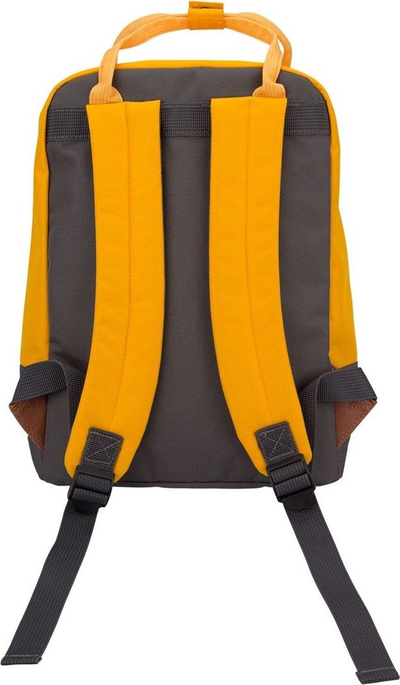 Çantë shpine Abbey Backpack Small Bloc, që s’e hyn uji, për çuna e goca, e verdhë me antracit