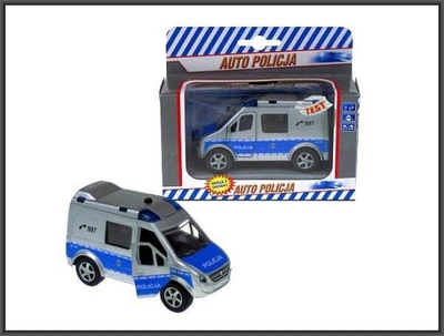 Играчка полициско комбе Hipo, 11cm, со звуци, повеќебојно