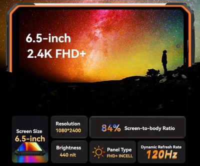 Telefoni Blackview BV8100, 6.5", 8GB 256GB, portokalli me të zezë