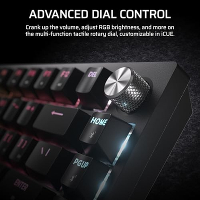 Tastierë gaming Corsair K65 Plus Wireless, mekanike 75%, RGB, e zezë