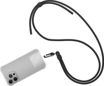 Rrip telefoni 4smarts PhonoLace 540489, universal deri 7\", 150cm, transparent