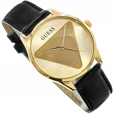 Orë dore për femra Guess Emblem GW0399L3, e zezë/artë