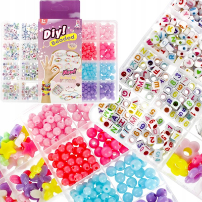 Сет за нанижување мониста MEGA CREATIVE 531420, креативен, шарен